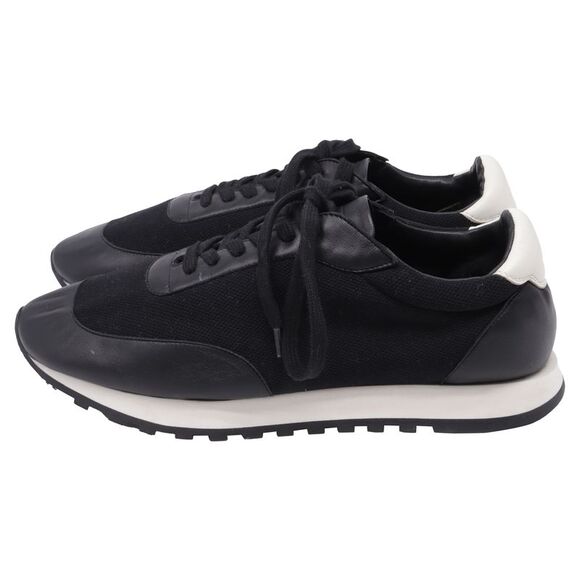The Row Owen Sneakers in Black Leather - Picture 4 of 12